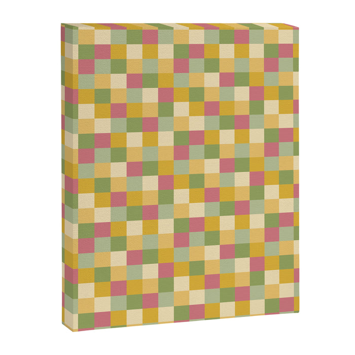  Bold Vintage Checks Pattern - Small XIX Canvas Print Gallery Image 1