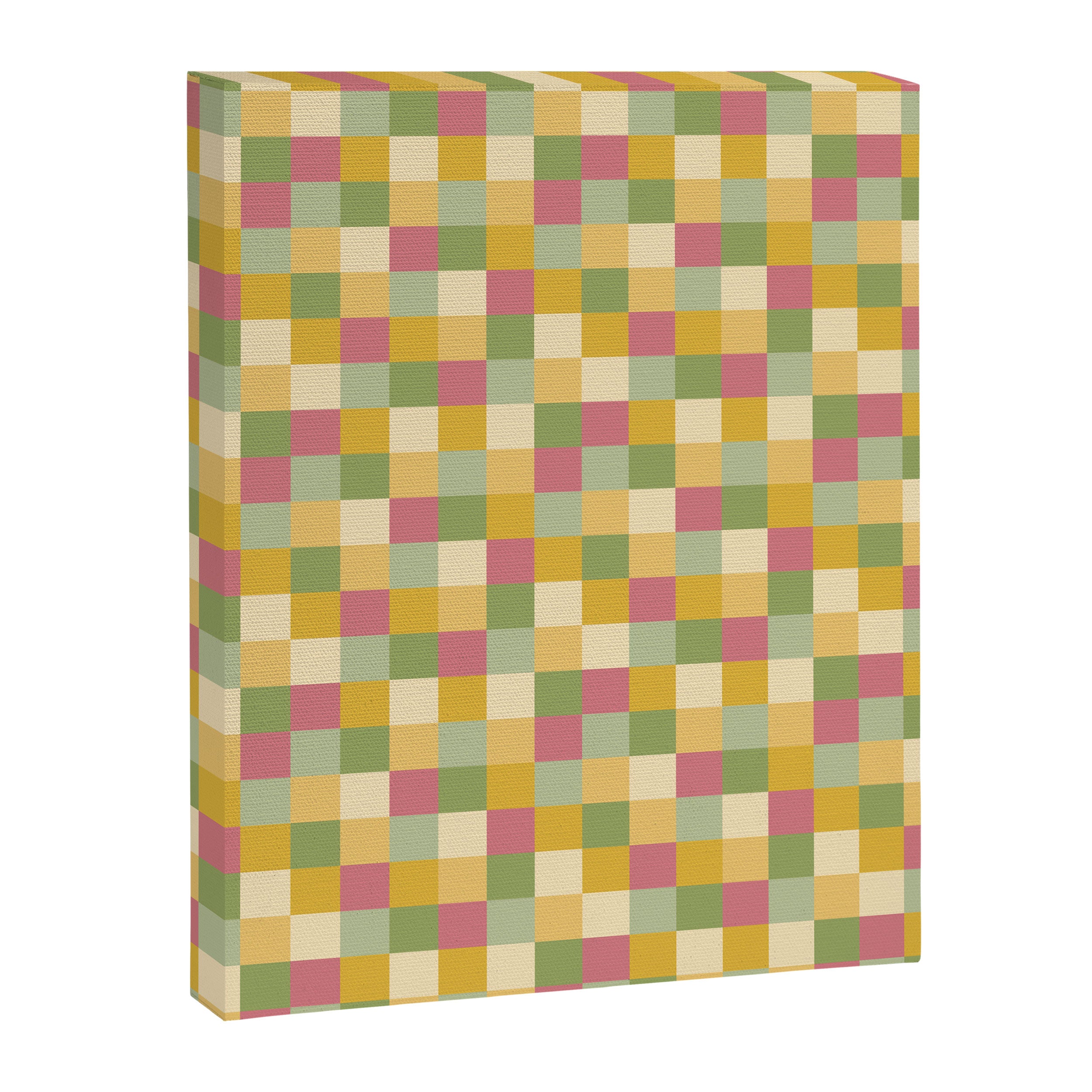  Bold Vintage Checks Pattern - Small XIX Canvas Print Gallery Image 8