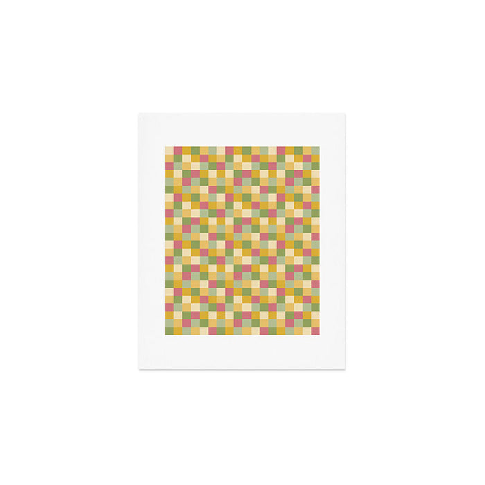  Bold Vintage Checks Pattern - Small XIX Art Print Gallery Image 1