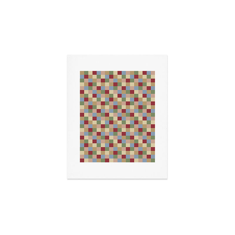 Bold Vintage Checks Pattern - Small XXI Art Print Gallery Image 1