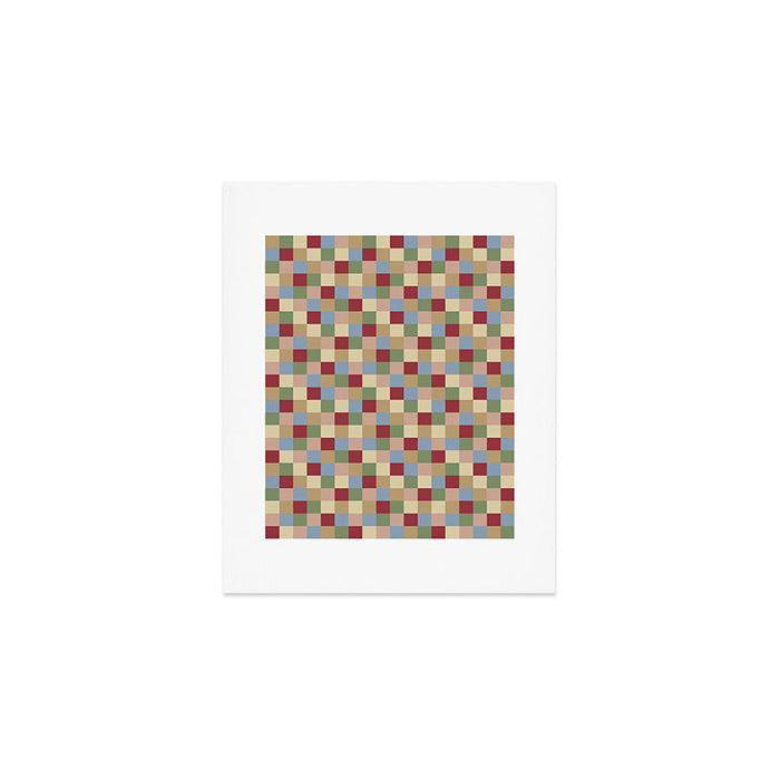 Bold Vintage Checks Pattern - Small XXI Art Print Gallery Image 1