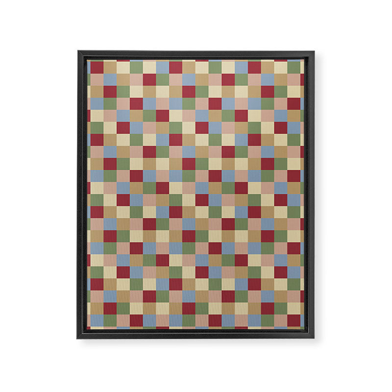 Bold Vintage Checks Pattern - Small XXI Framed Canvas Print Gallery Image 8