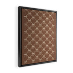 Bows and Ribbons Pattern LXII Coffee Creme Framed Canvas Print Gallery Image 2