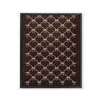 Bows and Ribbons Pattern LXIII Mocha Brown Framed Canvas Print Gallery Image 8