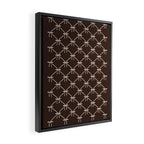 Bows and Ribbons Pattern LXIII Mocha Brown Framed Canvas Print Gallery Image 2