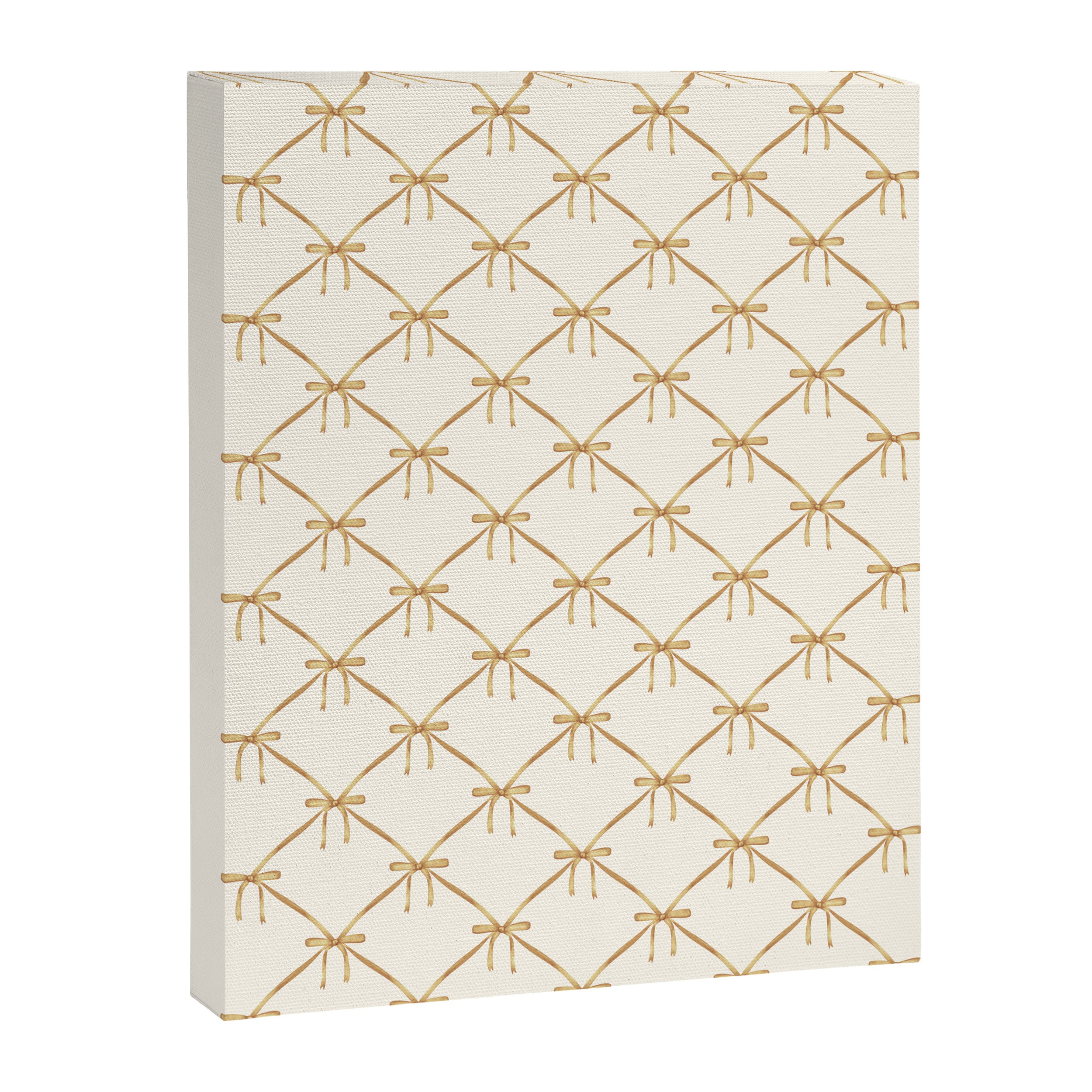 Bows & Ribbons Pattern III Neutral Canvas Print Gallery Image 8