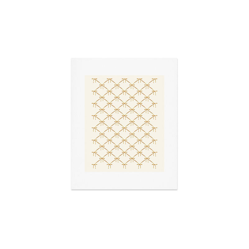 Bows & Ribbons Pattern III Neutral Art Print Gallery Image 1