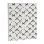 Bows & Ribbons Pattern IV Black and White Canvas Print Gallery Image 8