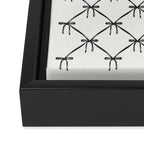 Bows & Ribbons Pattern IV Black and White Framed Canvas Print Gallery Image 3