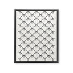 Bows & Ribbons Pattern IV Black and White Framed Canvas Print Gallery Image 8