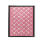 Bows & Ribbons Pattern LI 90s Bubblegum Pink Framed Canvas Print Gallery Image 8