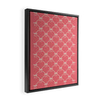 Bows & Ribbons Pattern LII Coral Pink Framed Canvas Print Gallery Image 2