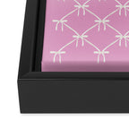 Bows & Ribbons Pattern LIII Y2K Fuchsia Pink Framed Canvas Print Gallery Image 3