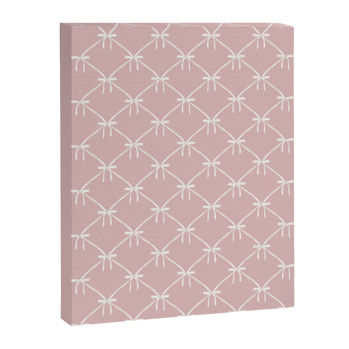 Bows & Ribbons Pattern LVII Pastel Pink Canvas Print Gallery Image 1