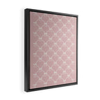Bows & Ribbons Pattern LVII Pastel Pink Framed Canvas Print Gallery Image 2