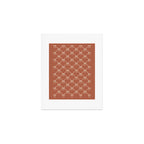 Bows & Ribbons Pattern LVIII Terracotta Orange Art Print Gallery Image 1