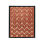 Bows & Ribbons Pattern LVIII Terracotta Orange Framed Canvas Print Gallery Image 8