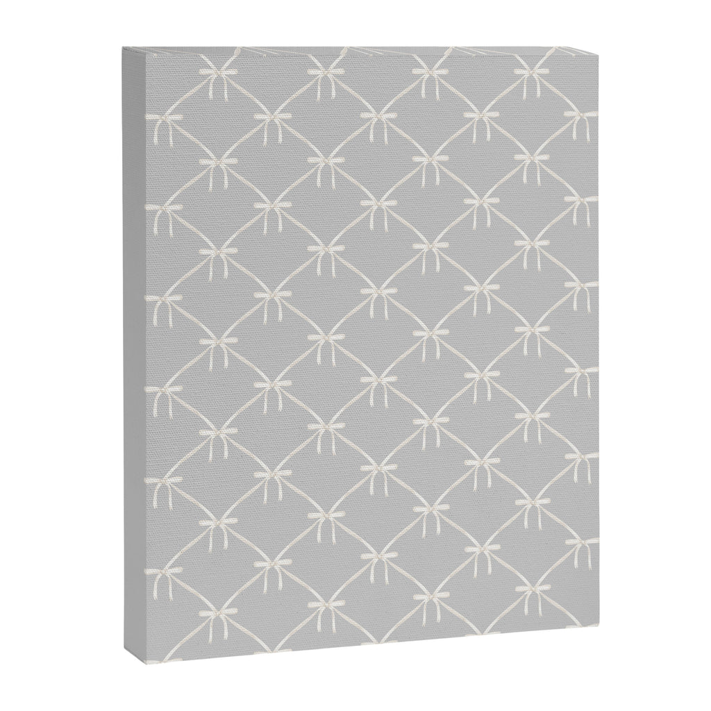 Bows & Ribbons Pattern LX Light Grey Canvas Print Gallery Image 8