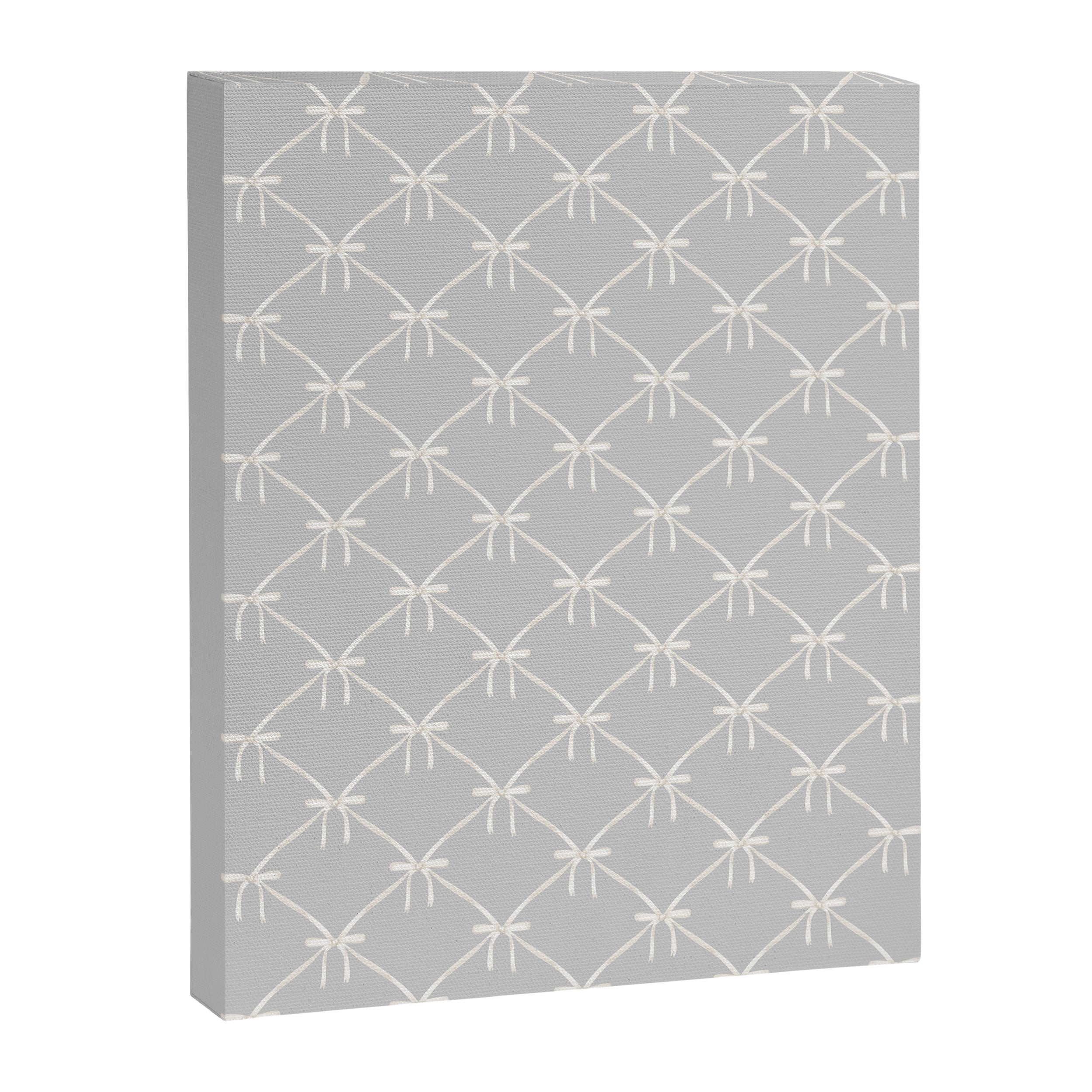 Bows & Ribbons Pattern LX Light Grey Canvas Print Gallery Image 8