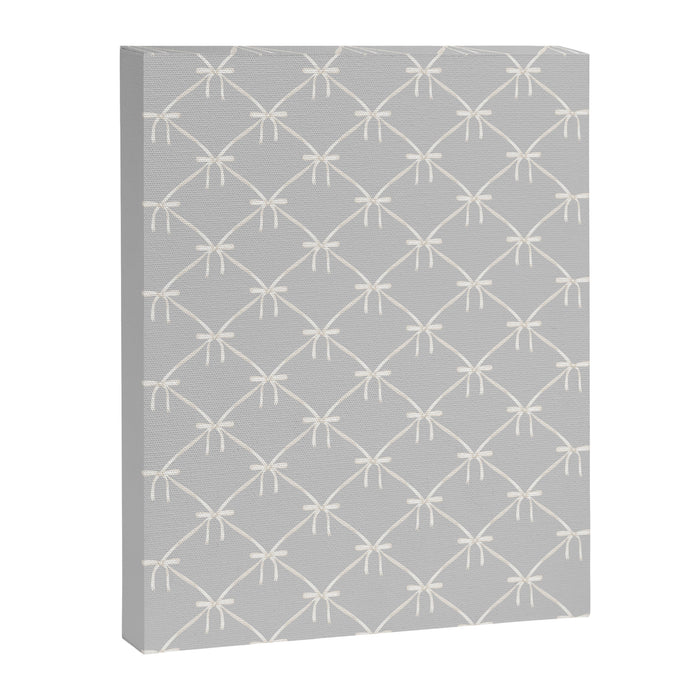 Bows & Ribbons Pattern LX Light Grey Canvas Print Gallery Image 1