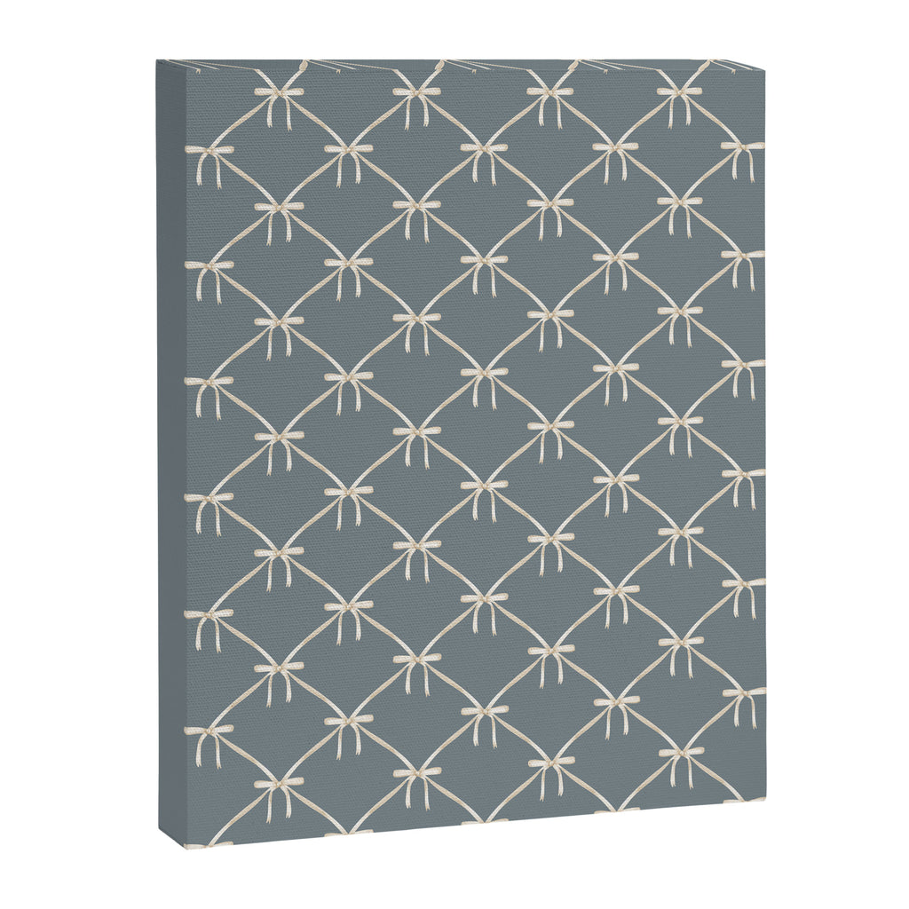 Bows & Ribbons Pattern LXI Neutral Grey Canvas Print Gallery Image 8
