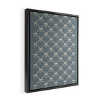 Bows & Ribbons Pattern LXI Neutral Grey Framed Canvas Print Gallery Image 2