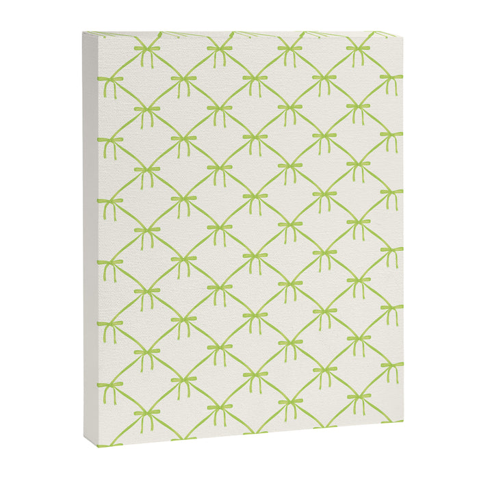 Bows & Ribbons Pattern V Green Canvas Print Gallery Image 1