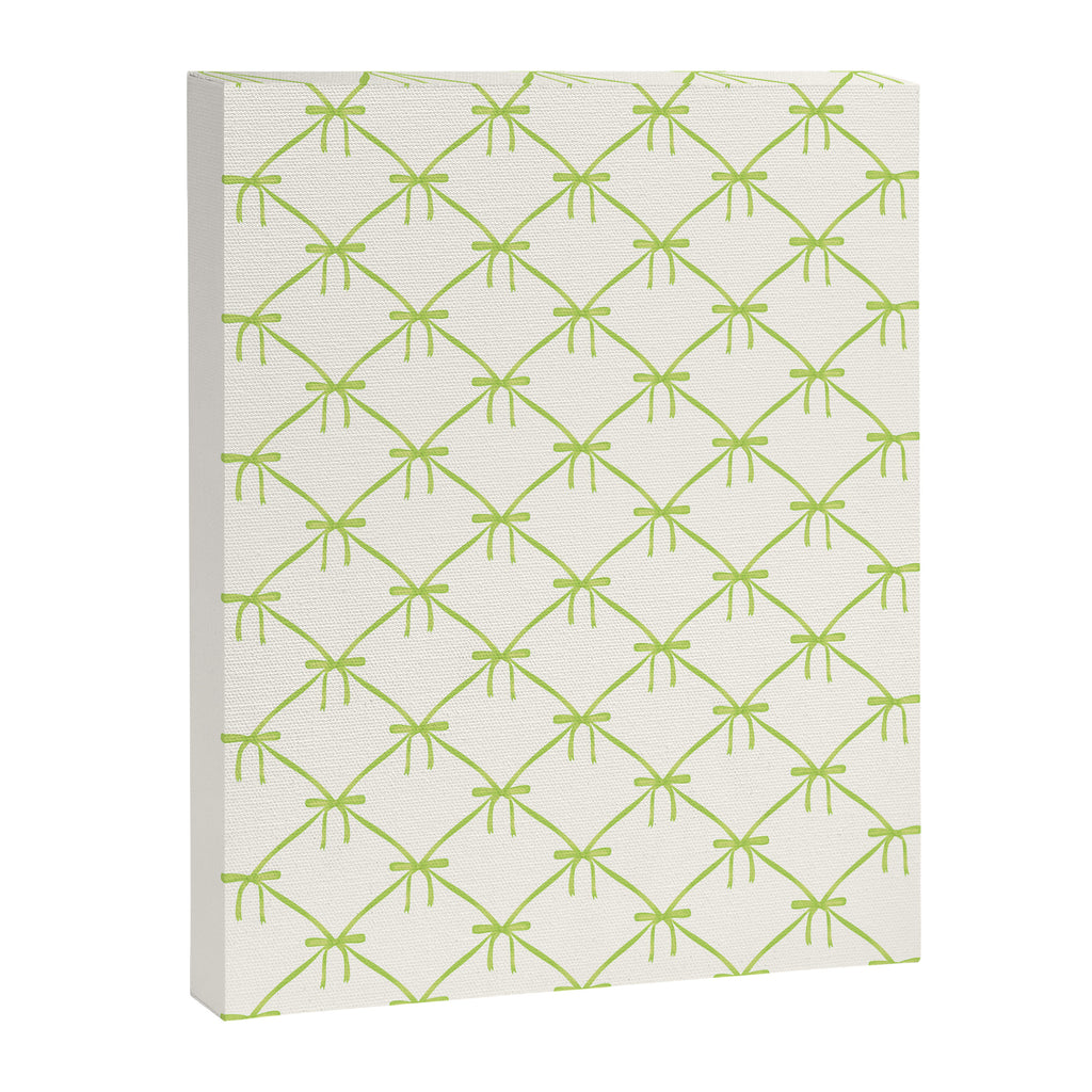 Bows & Ribbons Pattern V Green Canvas Print Gallery Image 8