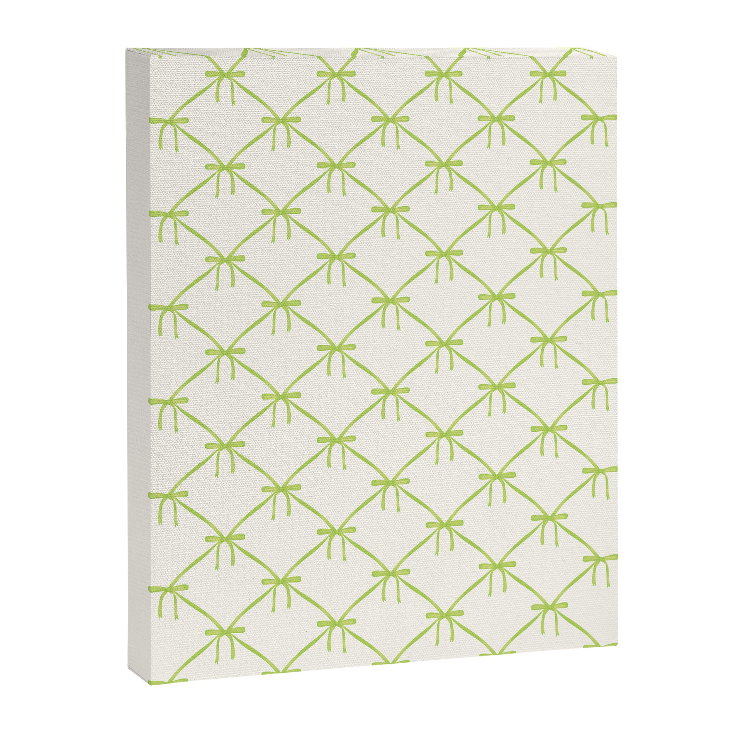 Bows & Ribbons Pattern V Green Canvas Print Gallery Image 8