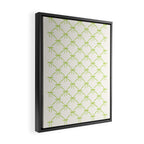 Bows & Ribbons Pattern V Green Framed Canvas Print Gallery Image 2
