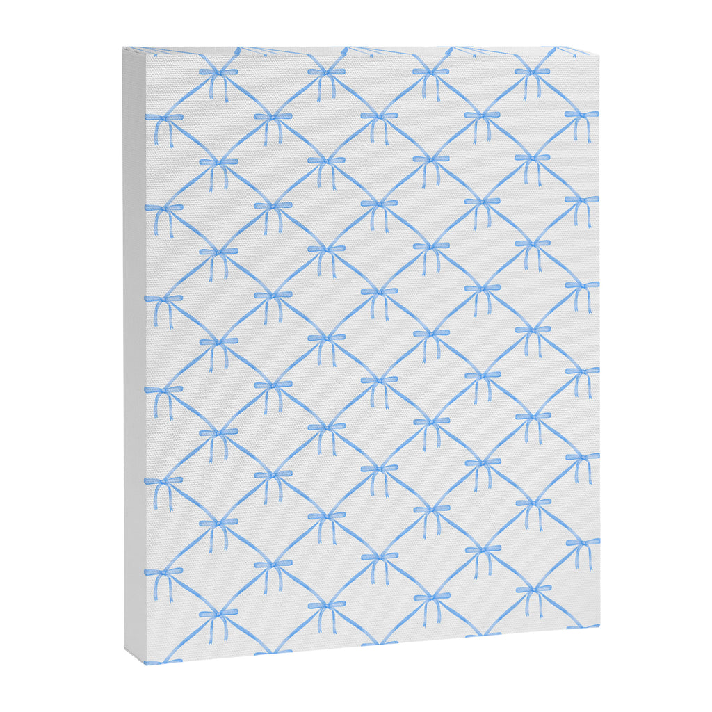 Bows & Ribbons Pattern VII Baby Blue Canvas Print Gallery Image 8