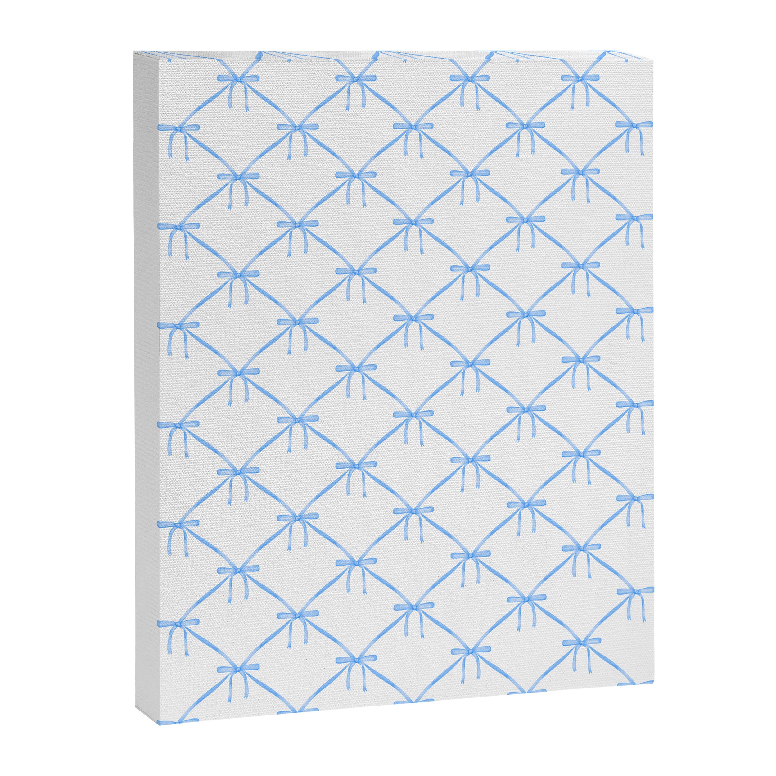 Bows & Ribbons Pattern VII Baby Blue Canvas Print Gallery Image 8