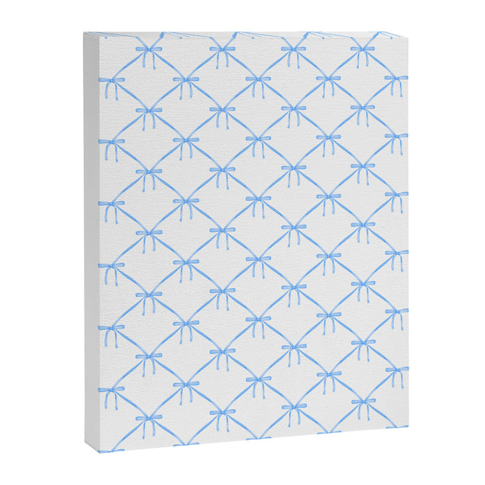 Bows & Ribbons Pattern VII Baby Blue Canvas Print Gallery Image 1