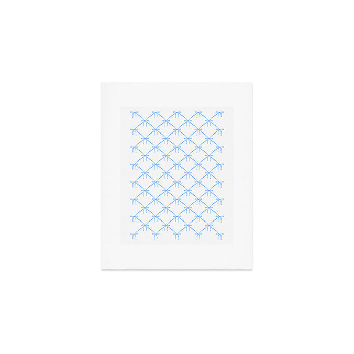 Bows & Ribbons Pattern VII Baby Blue Art Print Gallery Image 1
