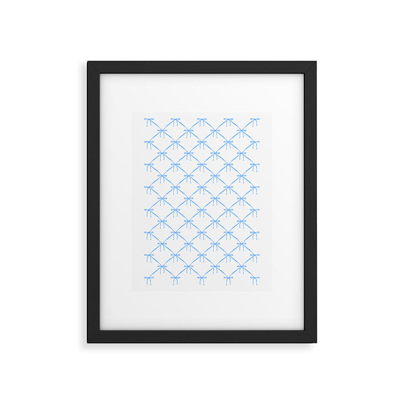 Bows & Ribbons Pattern VII Baby Blue Framed Art Print Gallery Image 6