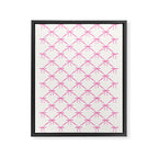 Bows & Ribbons Pattern VIII Y2K Pink Framed Canvas Print Gallery Image 8