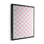 Bows & Ribbons Pattern VIII Y2K Pink Framed Canvas Print Gallery Image 2