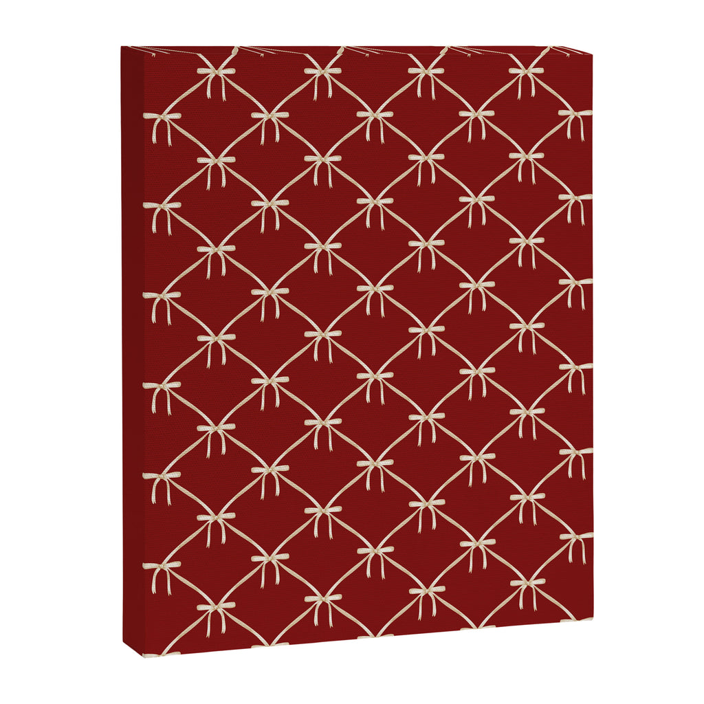 Bows & Ribbons Pattern XI Ruby Red Canvas Print Gallery Image 8
