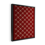 Bows & Ribbons Pattern XI Ruby Red Framed Canvas Print Gallery Image 2