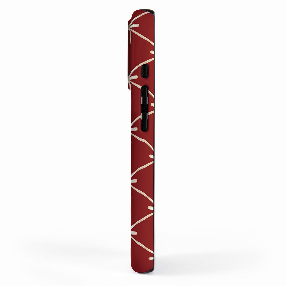 Bows & Ribbons Pattern XI Ruby Red iPhone Case Gallery Image 2