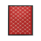 Bows & Ribbons Pattern XII Cherry Red Framed Canvas Print Gallery Image 8