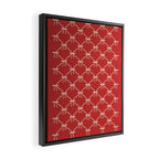 Bows & Ribbons Pattern XII Cherry Red Framed Canvas Print Gallery Image 2