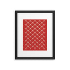 Bows & Ribbons Pattern XII Cherry Red Framed Art Print Gallery Image 6