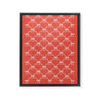 Bows & Ribbons Pattern XIII Bright Red Framed Canvas Print Gallery Image 8
