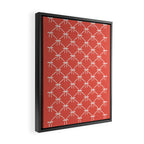 Bows & Ribbons Pattern XIII Bright Red Framed Canvas Print Gallery Image 2