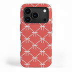Bows & Ribbons Pattern XIII Bright Red iPhone Case Gallery Image 1