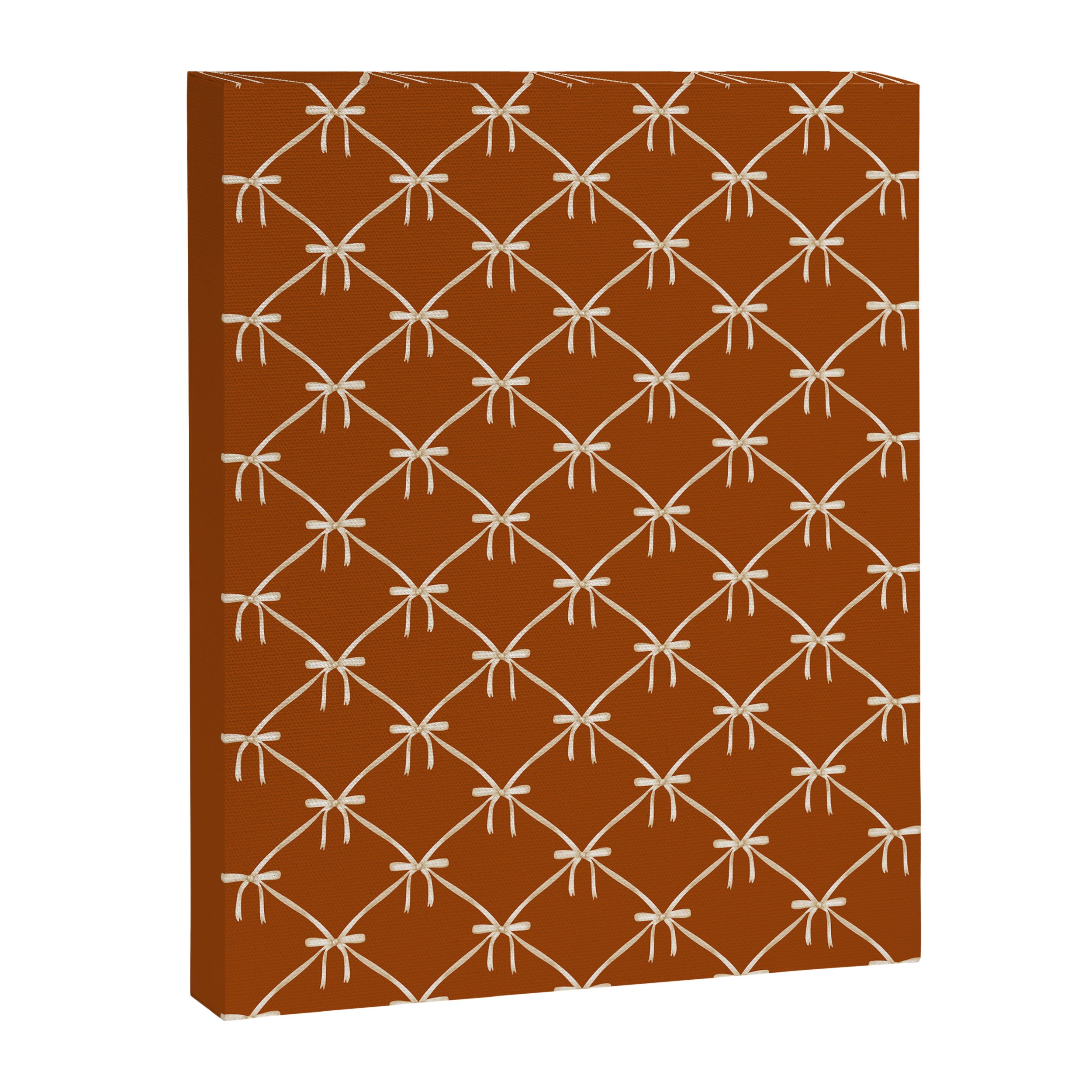 Bows & Ribbons Pattern XIV Rust Canvas Print Gallery Image 8