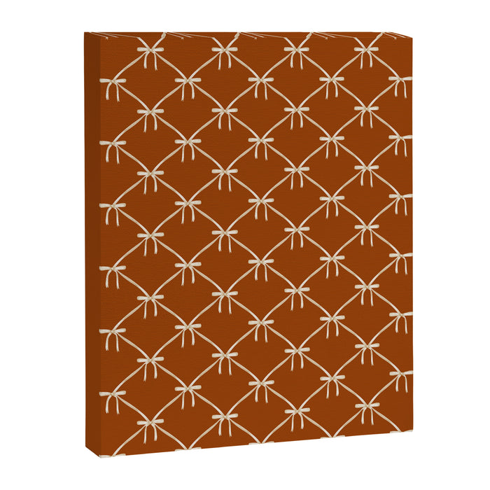 Bows & Ribbons Pattern XIV Rust Canvas Print Gallery Image 1