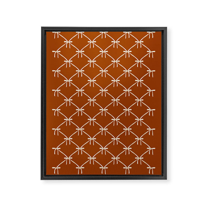 Bows & Ribbons Pattern XIV Rust Framed Canvas Print Gallery Image 8