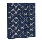 Bows & Ribbons Pattern XLII Dark Navy Blue Canvas Print Gallery Image 8